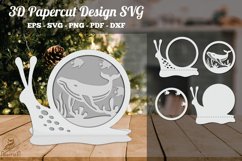 Whale 3D papercut Design SVG Product Image 1