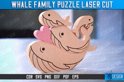 Whale Family Puzzle Laser Cut | Family Puzzle Laser Cut |CNC Product Image 1