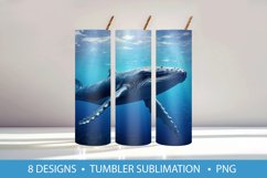 Fantastic Whale Tumbler Wrap Sublimation Product Image 3