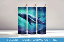 Fantastic Whale Tumbler Wrap Sublimation Product Image 4