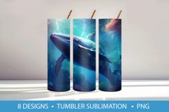 Fantastic Whale Tumbler Wrap Sublimation Product Image 5