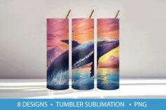 Fantastic Whale Tumbler Wrap Sublimation Product Image 6
