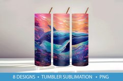 Fantastic Whale Tumbler Wrap Sublimation Product Image 8