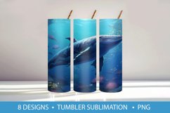Fantastic Whale Tumbler Wrap Sublimation Product Image 9