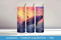 Fantastic Whale Tumbler Wrap Sublimation Product Image 10
