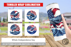 Tumbler Whale 4th of July Product Image 1