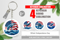 Keychain Whale 4th of July Product Image 1