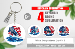 Keychain Whale 4th of July Product Image 1