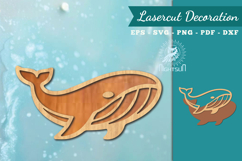 Whale Lasercut Decoration SVG Product Image 1