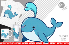Whale Spout Clipart Product Image 1