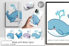 Digital Paper Whale Spout Product Image 1