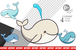 Whale Spout Clipart Product Image 1