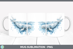 GorgeousWhales Sketch Mug Wrap design.