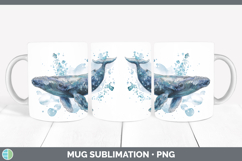 GorgeousWhales Sketch Mug Wrap design.