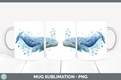 GorgeousWhales Sketch Mug Wrap design.