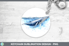 GorgeousWhales Sketch Keychain design.
