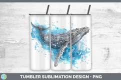 GorgeousWhales Sketch Tumbler design.