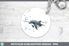GorgeousWhales Sketch Keychain design.