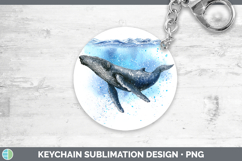 GorgeousWhales Sketch Keychain design.