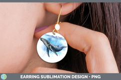 GorgeousWhales Sketch Round Earrings design.