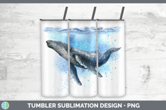GorgeousWhales Sketch Tumbler design.