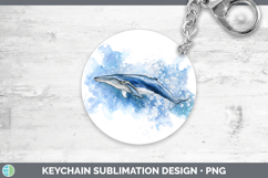 GorgeousWhales Sketch Keychain design.
