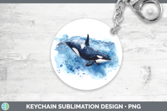 GorgeousWhales Sketch Keychain design.