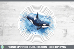 GorgeousWhales Sketch Wind Spinner design.