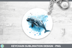 GorgeousWhales Sketch Keychain design.