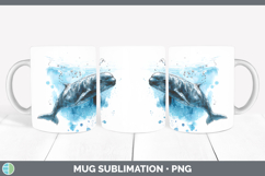 GorgeousWhales Sketch Mug Wrap design.