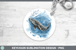 GorgeousWhales Sketch Keychain design.