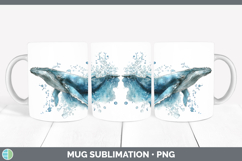 GorgeousWhales Sketch Mug Wrap design.