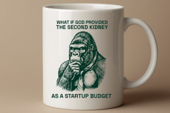 Funny Gorilla Startup Budget Second Kidney SVG PNG Product Image 2