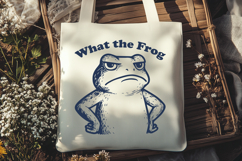 What the Frog SVG Funny Grumpy Frog Clipart Meme Animal PNG Product Image 3