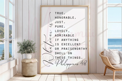Whatever Is True SVG, Bible Verse SVG, Philippians 4:8 SVG Product Image 1