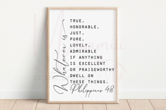 Whatever Is True SVG, Bible Verse SVG, Philippians 4:8 SVG Product Image 2