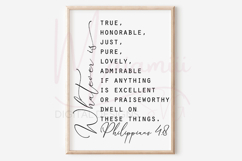 Whatever Is True SVG, Bible Verse SVG, Philippians 4:8 SVG Product Image 3