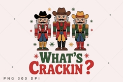 What's Crackin PNG, Cowboy Christmas PNG, Funny Christmas Product Image 1
