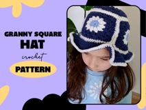 Granny Squares Hat Crochet Pattern Product Image 2