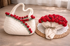 Flowers Tote Bag and Flower Bouquet Blanket Bundle Product Image 1