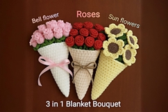 Blanket Bouquet Crochet Pattern Bundle 3 Floral Blanket Product Image 1
