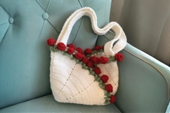Flowers Tote Bag and Flower Bouquet Blanket Bundle Product Image 2