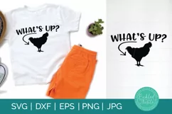 Funny Kids T-shirt Cut Files - What's Up Chicken Butt Product Image 1