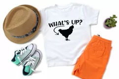 Funny Kids T-shirt Cut Files - What's Up Chicken Butt Product Image 2