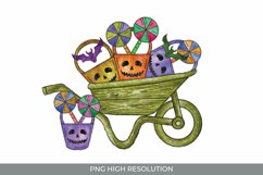 Wheelbarrow Halloween Hand Painted Product Image 1