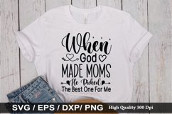When god made moms he SVG - Mother&#039;s Design Product Image 1