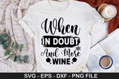Christmas Wine SVG Design - When in Doubt and More Wine Product Image 5