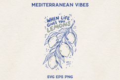 When Life Gives You Lemons SVG | Lemon Branch Illustration Product Image 1