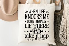 When Life Knocks Me Down SVG, Sarcastic SVG Design Product Image 3