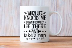 When Life Knocks Me Down SVG, Sarcastic SVG Design Product Image 2